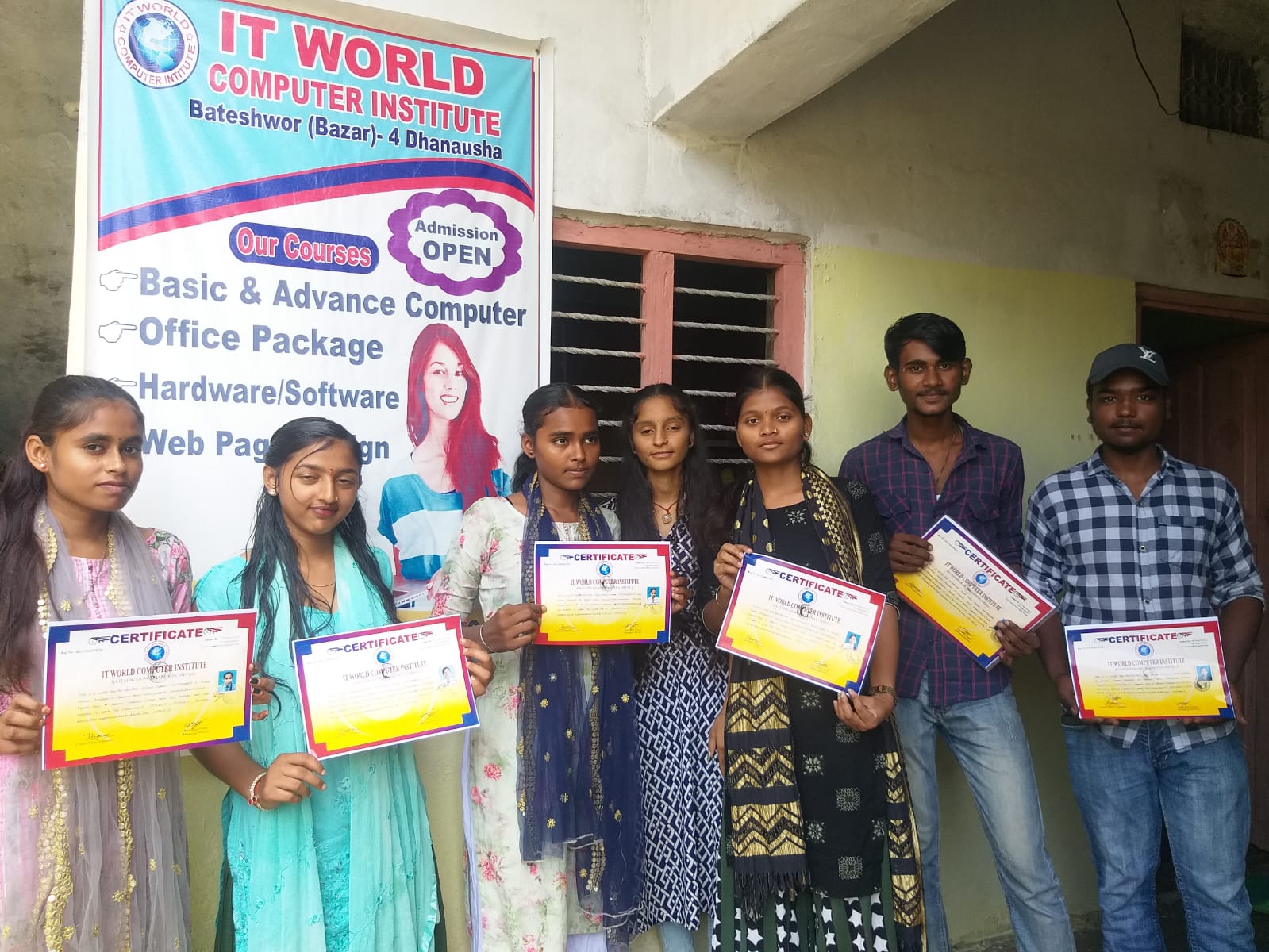 Students with certificates